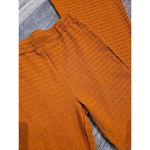 Stitch & pine textured boho flare yoga burnt orange rust Hippie small stitchfix - Picture 5 of 6